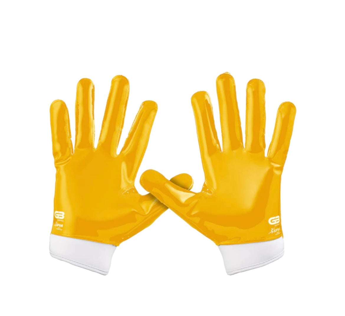 Grip Boost Stealth Solid Color Football Gloves Pro Elite Yellow/White